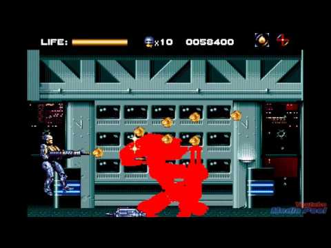 1994 RoboCop Versus The Terminator (Sega Genesis) Game Playthrough Video Game