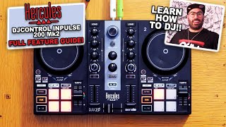 Video thumbnail for Learn how to DJ on the Hercules DJControl Inpulse 200 Mk2! Full review & feature guide! #TheRatcave by djkit®