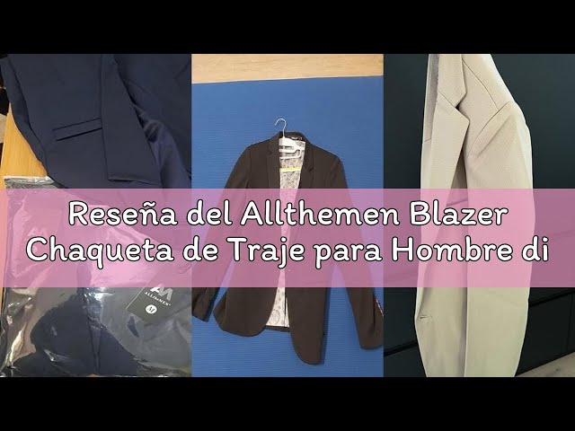 Vídeo relacionado con Allthemen Blazer Chaqueta de Traje para Hombre diseño Ajustado con botón de veston Blazer para Hombre Elegante Formal para Bodas Negocios y veladas Marrón M