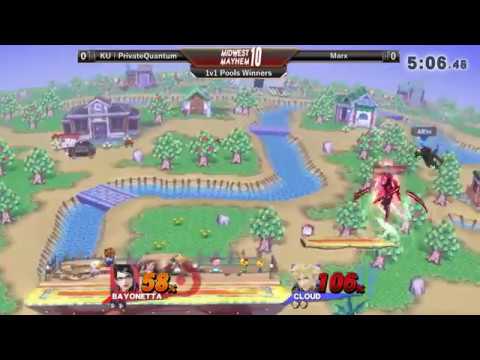 Midwest Mayhem 10 SINGLES POOLS: KU l PrivateQuantum (Bayonetta) vs. Marx (Cloud, Marth)
