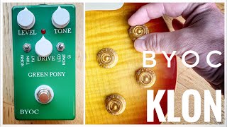 Video thumbnail for BYOC Green Pony KLON Clone - From Blues to High Gain by turning GUITAR VOLUME KNOB! by Johan Segeborn