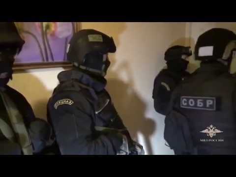 Russian SOBR "Bulat" together with OMON during detention criminals group.