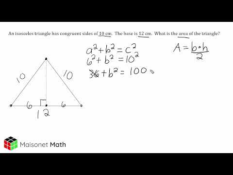 Pythagorean Theorem - Find The Height Of An Isosceles Triangle