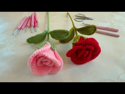 How to make Rose Flower/ very easy and simple for beginners #easycrochetforbeginners