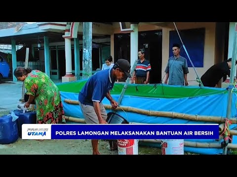 POLRES LAMONGAN DISTRIBUSI BANTUAN AIR BERSIH