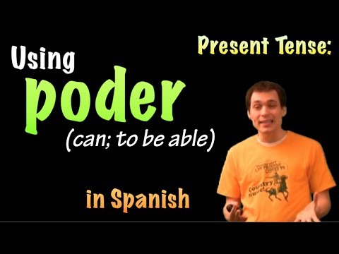 01051 Spanish Lesson - Present tense - poder