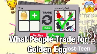 What People Trade for Golden Egg!  Roblox Adopt Me