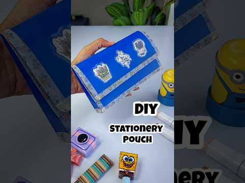 Waste Plastic se Banaya Stationery Pouch #diy #craft #stationery #pencilbox