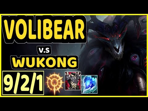 SHAAARKY (VOLIBEAR) vs WUKONG - 9/2/1 KDA TOP GAMEPLAY - EUW Ranked DIAMOND