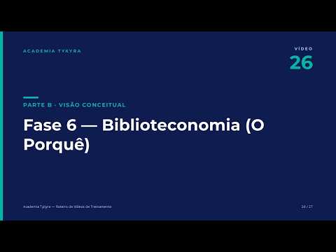 Fase 6 — Biblioteconomia (o porquê)