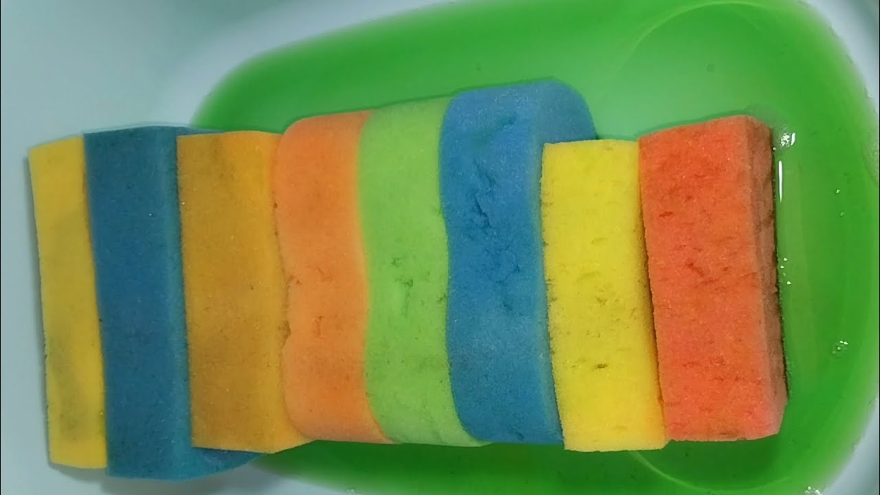 [ASMR] STACKED SQUEEZE with Colorful Sponge