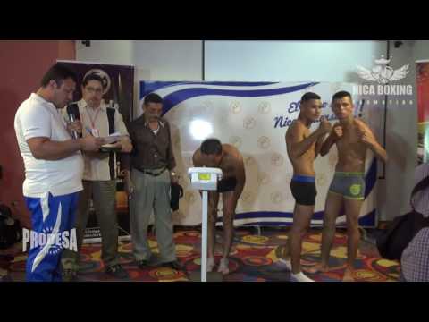 PESAJE OFICIAL - Elton Lara vs Herald Molina - Nica Boxing Promotions