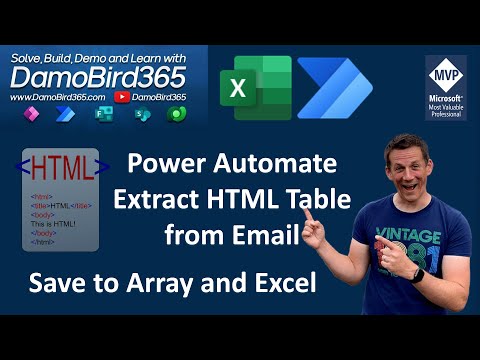 Extract HTML Table from Email in Power Automate from Damien Bird