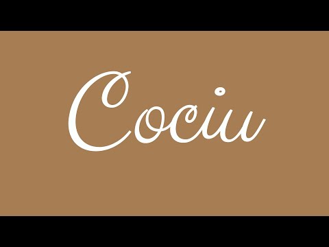 ✎ Cociu ✎ English Cursive Handwriting Tutorial