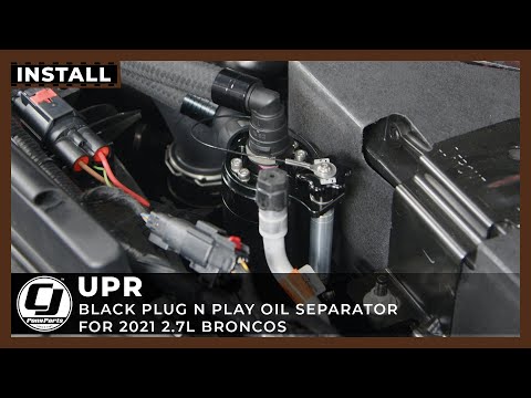 2021 Bronco Install | UPR Black Plug N Play Oil Separator for 2021 2.7L Broncos