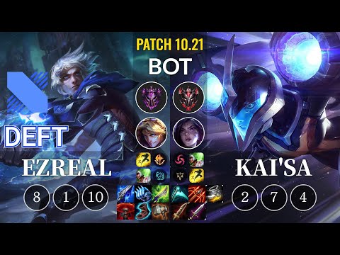 DRX Deft Ezreal vs Kai'Sa Bot - KR Patch 10.21