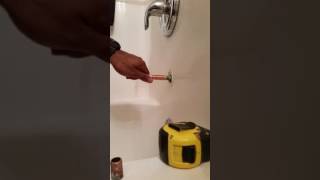 DIY how to sweat copper pipes correctly.  Install tub fill onto 1/2 copper.