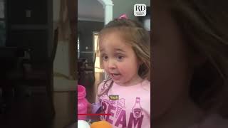 Little Sister Eats Older Sister’s Bread