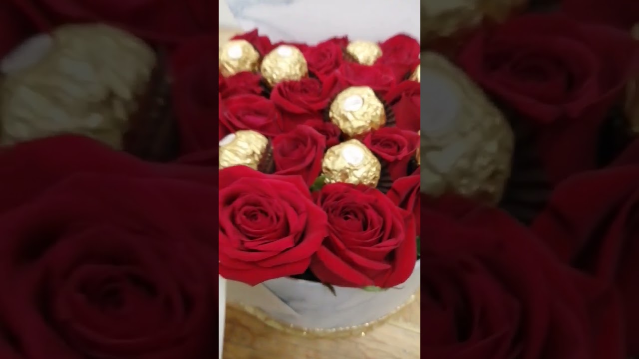 Box con 12 rosas y chocolates ferrero. Floreria en Chihuahua