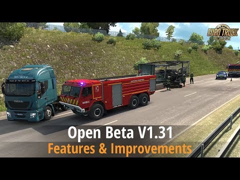 ETS2 Beta v1.31 (Power/air lines, Random Road events, 8x4 Scania R and S, New AI Vehicles)