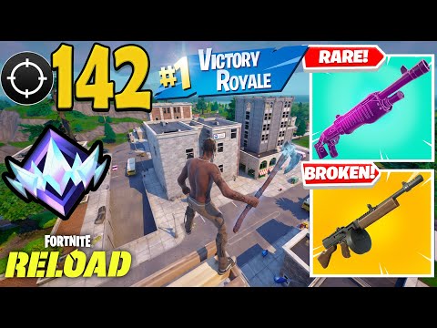 142 Elimination "RANKED RELOAD” Gameplay Wins (Fortnite Chapter 7 Keyboard & Mouse)