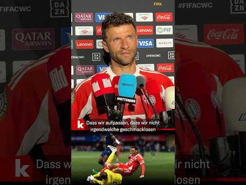 Video Thumbnail: Nach Musiala-Verletzung: Müllers letztes Interview als Bayern-Spieler #shorts