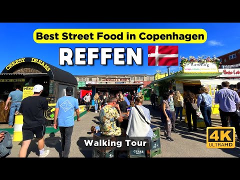 [4K] REFFEN - BEST STREET FOOD IN COPENHAGEN DENMARK WALKING TOUR - REFSHALEØEN SUMMER 2023