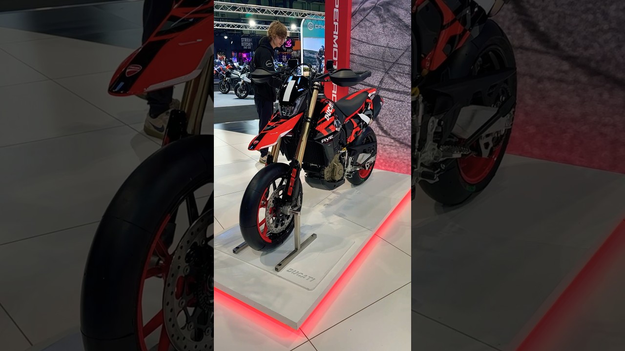 Stunning new Ducati Hypermotard 698 Mono at #MotorcycleLive 2023 ðŸ˜®â€ðŸ’¨ðŸ‘Œ #DucatiHypermotard698