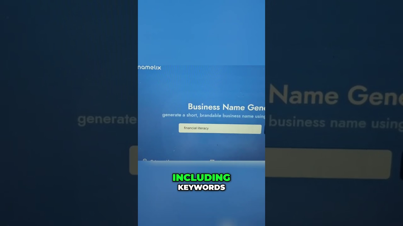Discover Your Perfect Business Name with Namelix - AI-powered Name Generator