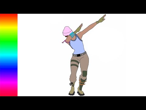 This is how I Draw and Paint the Fortnite Dab - Painting Coloring Pages