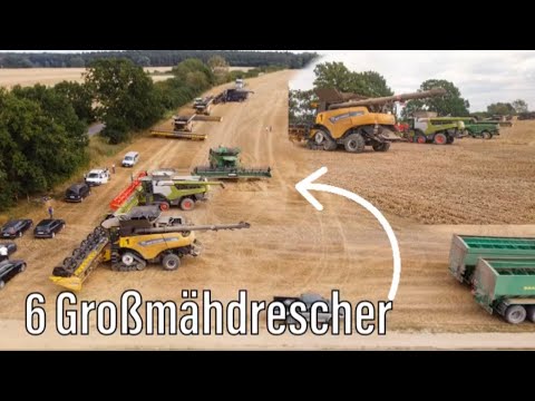 XXL 6 MÄHDRESCHER 😮 John Deere X9 Claas Lexion 8900 Fendt Ideal T10 New Holland CR10.90 big harvest