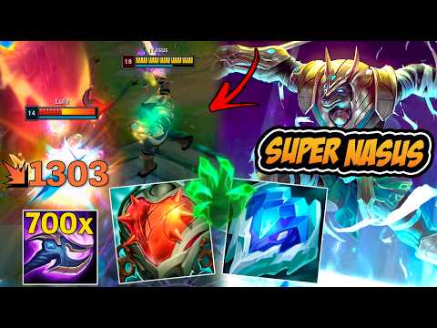 SUPER NASUS TOP WITH DOUBLE HEART IS VERY TANK AND HIT A LOT