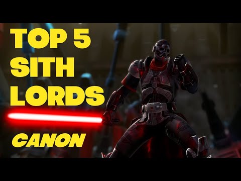 Star Wars Top 5 Sith Lords (Canon)