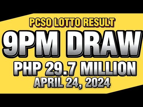 LOTTO 9PM DRAW RESULT APRIL 24, 2024 #lottoresulttoday #pcsolottoresults #stl