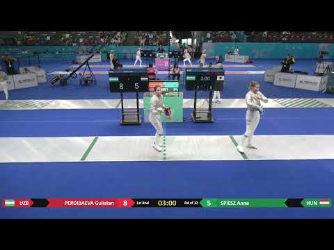 Wuxi Worlds 2025 JWS - L32 - Gulistan Perdibaeva UZB v Anna Spiesz HUN