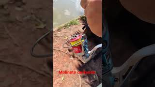 tomada de linha no molinete.