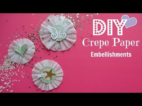 Diy Embellishments: Crepe Paper Rosettes - Build Your Stash #7 Video