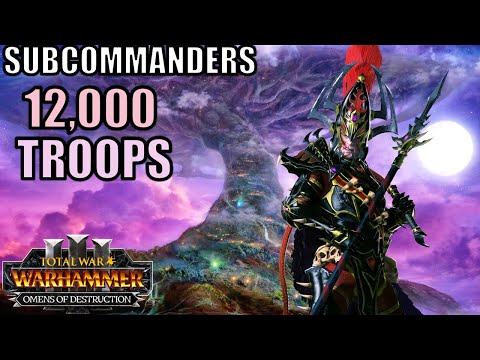 MASSIVE SUBCOMMANDERS BATTLE - 12000 Troops Under Yggdrasil the World Tree - Total War Warhammer 3