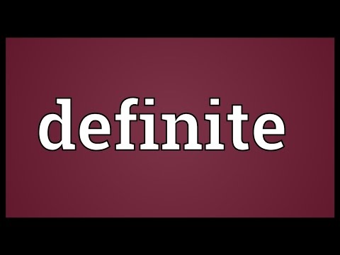 Definite Meaning