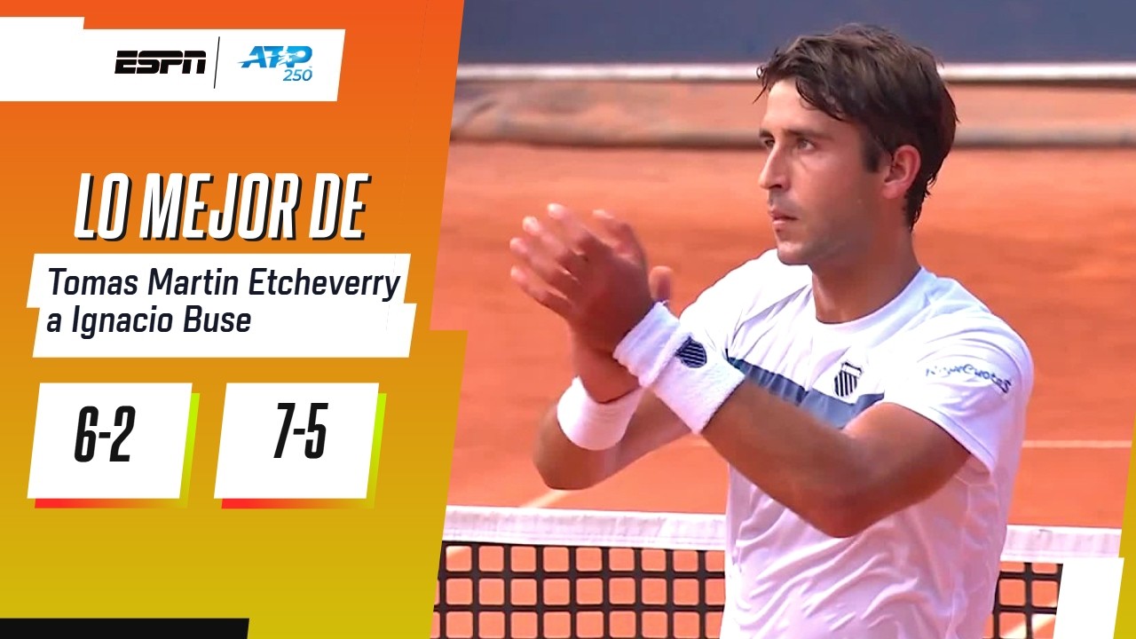 TOMÁS ETCHEVERRY SE QUEDÓ CON EL DUELO SUDAMERICANO FRENTE A BUSE EN SETS CORRIDOS | RESUMEN