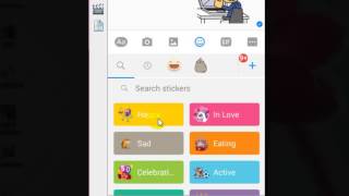 How to send stickers in Facebook messenger android app