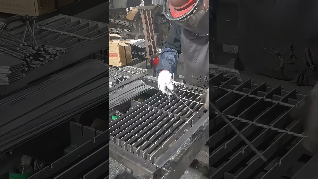 Inside the Making of 11W4 Steel Bar Grating 🔥 Precision Welding Meets Industrial Strength! #welding
