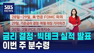 금리 결정·빅테크 실적 발표..이번 주 분수령 / SBS / 뉴욕증시