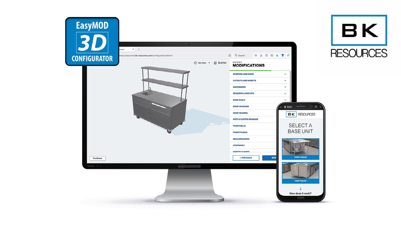 The EasyMOD 3D Configurator - Configure Your Ideal Work Table