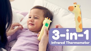 Product video: Jax the Giraffe 3-in-1 Infrared Thermometer for Kids & Adults