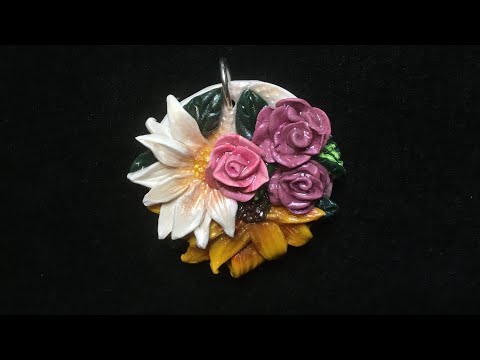 Polymer Clay Flower Pendant tutorial