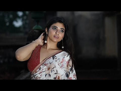 Pragya Nagra Floral Elegance in a White printed Saree