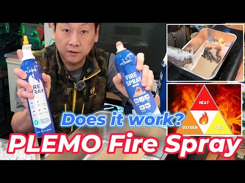 Testing the PLEMO Fire Extinguisher Spray on a Teeny Tiny Fire! 🔥🚒 Does It Work