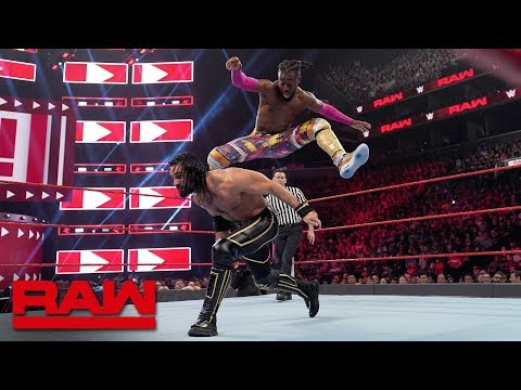 Rollins vs. Kingston - Universal Champion vs. WWE Champion Winner Take All Match: Raw, Apr. 8, 2019