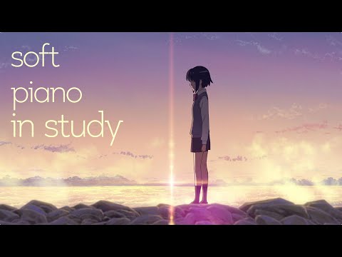 [10Hours] Soft Piano Music for Sleep Stress Focus Think Meditation Calm // Cafe Healing 1Hour